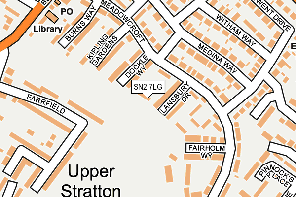 SN2 7LG map - OS OpenMap – Local (Ordnance Survey)