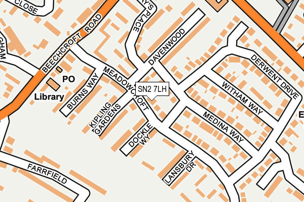 SN2 7LH map - OS OpenMap – Local (Ordnance Survey)