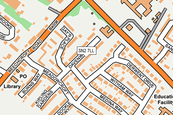 SN2 7LL map - OS OpenMap – Local (Ordnance Survey)