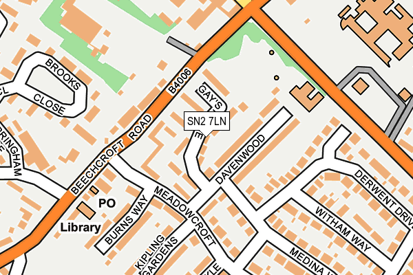 SN2 7LN map - OS OpenMap – Local (Ordnance Survey)