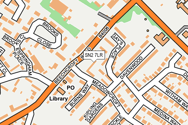 SN2 7LR map - OS OpenMap – Local (Ordnance Survey)