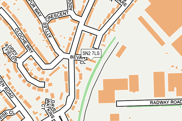 SN2 7LS map - OS OpenMap – Local (Ordnance Survey)