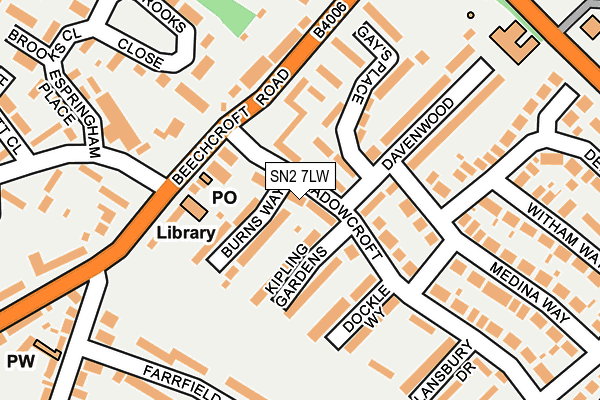 SN2 7LW map - OS OpenMap – Local (Ordnance Survey)