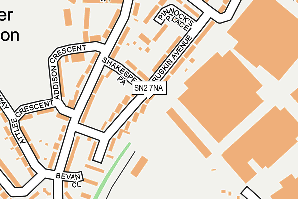 SN2 7NA map - OS OpenMap – Local (Ordnance Survey)
