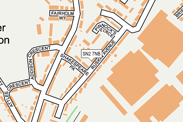 SN2 7NB map - OS OpenMap – Local (Ordnance Survey)