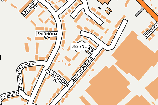 SN2 7NE map - OS OpenMap – Local (Ordnance Survey)