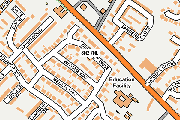 SN2 7NL map - OS OpenMap – Local (Ordnance Survey)