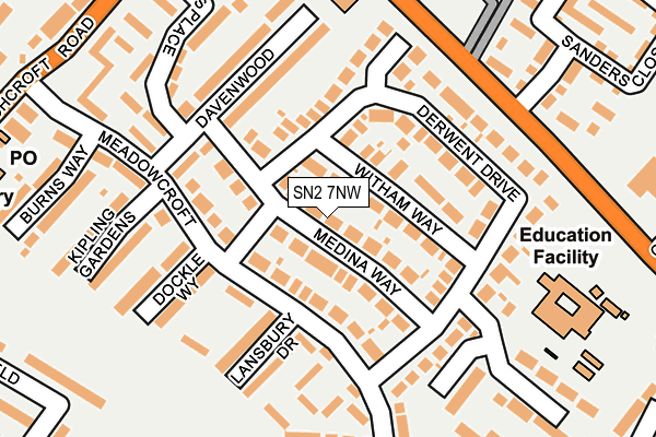 SN2 7NW map - OS OpenMap – Local (Ordnance Survey)