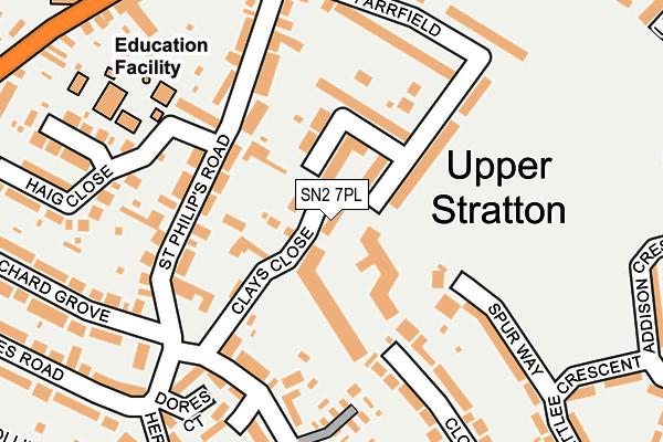 SN2 7PL map - OS OpenMap – Local (Ordnance Survey)