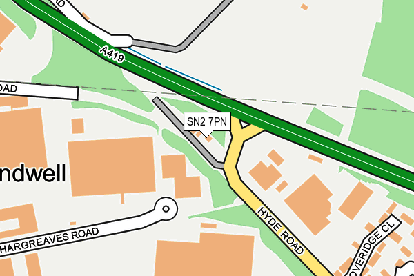 SN2 7PN map - OS OpenMap – Local (Ordnance Survey)