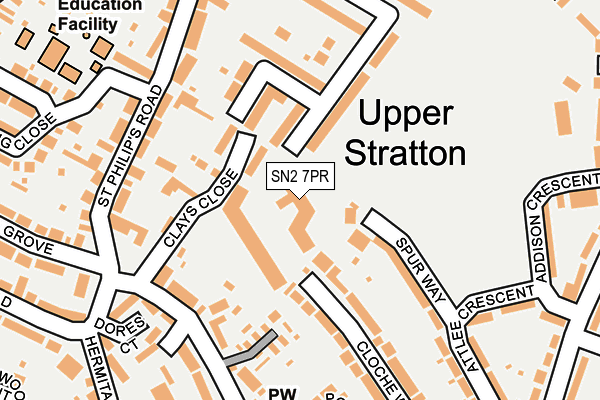 SN2 7PR map - OS OpenMap – Local (Ordnance Survey)