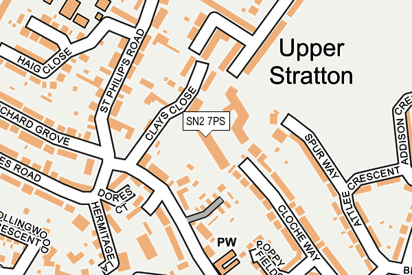 SN2 7PS map - OS OpenMap – Local (Ordnance Survey)