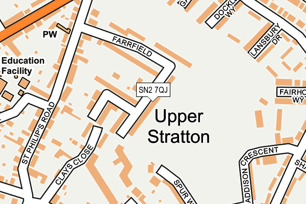 SN2 7QJ map - OS OpenMap – Local (Ordnance Survey)