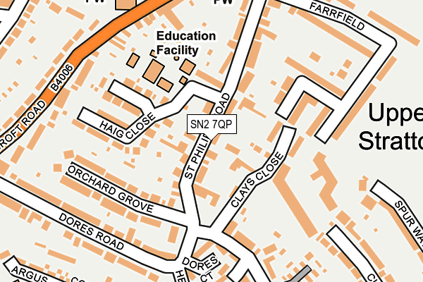 SN2 7QP map - OS OpenMap – Local (Ordnance Survey)