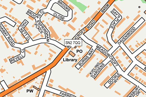 SN2 7QQ map - OS OpenMap – Local (Ordnance Survey)
