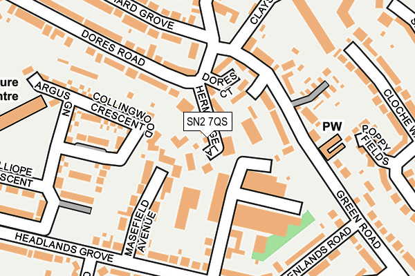 SN2 7QS map - OS OpenMap – Local (Ordnance Survey)