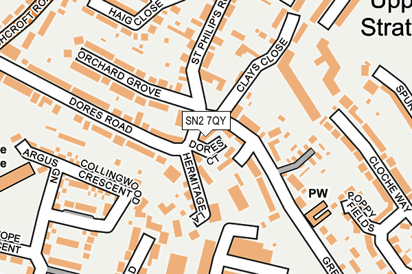 SN2 7QY map - OS OpenMap – Local (Ordnance Survey)