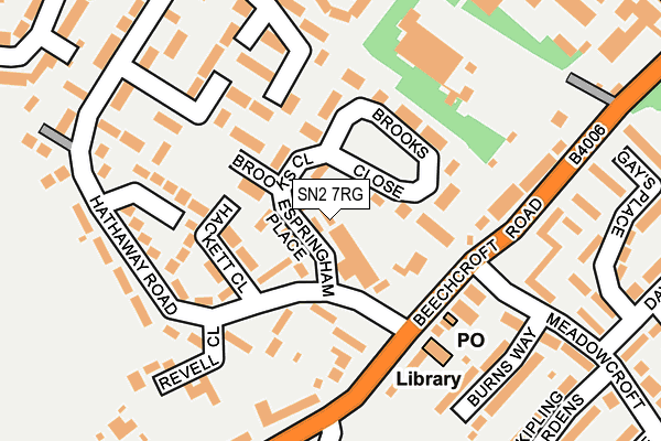 SN2 7RG map - OS OpenMap – Local (Ordnance Survey)