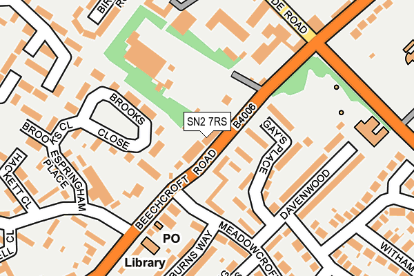 SN2 7RS map - OS OpenMap – Local (Ordnance Survey)