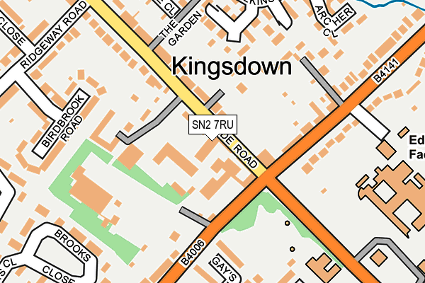 SN2 7RU map - OS OpenMap – Local (Ordnance Survey)