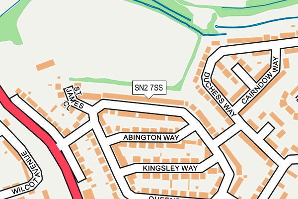 SN2 7SS map - OS OpenMap – Local (Ordnance Survey)