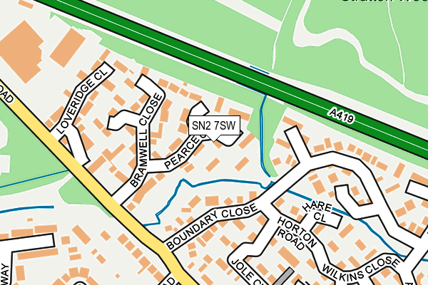 SN2 7SW map - OS OpenMap – Local (Ordnance Survey)