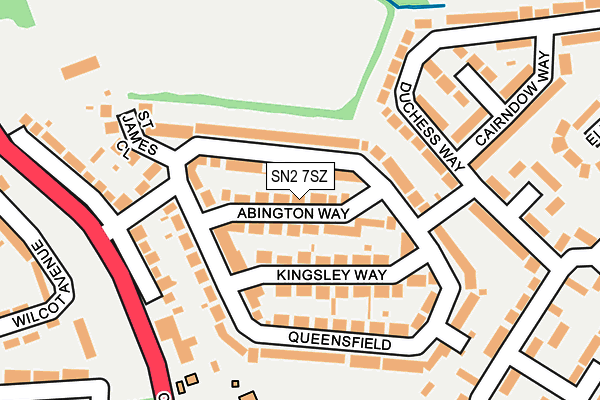 SN2 7SZ map - OS OpenMap – Local (Ordnance Survey)