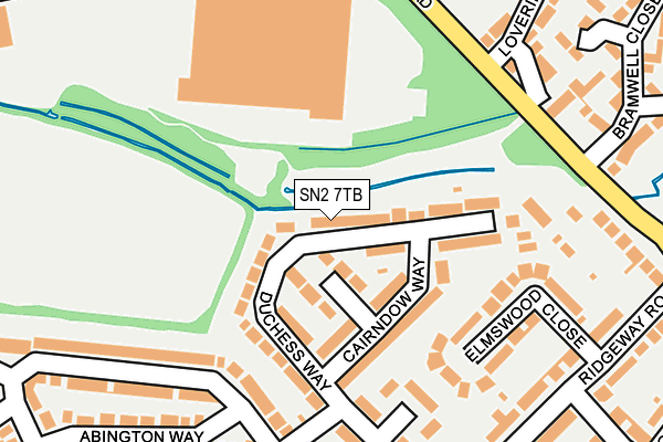 SN2 7TB map - OS OpenMap – Local (Ordnance Survey)