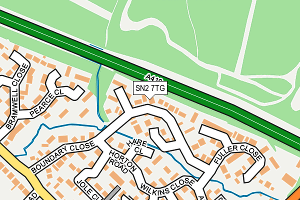 SN2 7TG map - OS OpenMap – Local (Ordnance Survey)
