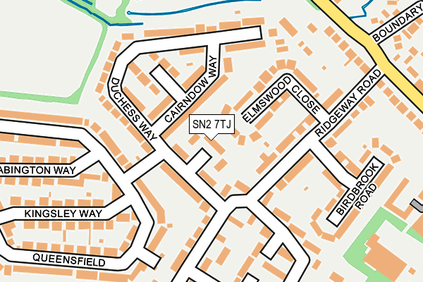 SN2 7TJ map - OS OpenMap – Local (Ordnance Survey)
