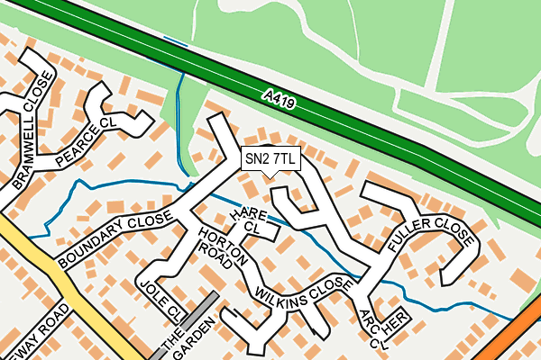 SN2 7TL map - OS OpenMap – Local (Ordnance Survey)