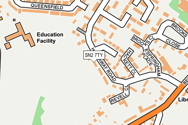 SN2 7TY map - OS OpenMap – Local (Ordnance Survey)