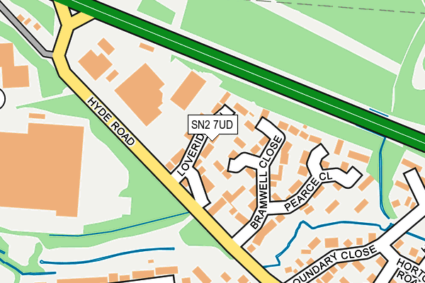 SN2 7UD map - OS OpenMap – Local (Ordnance Survey)