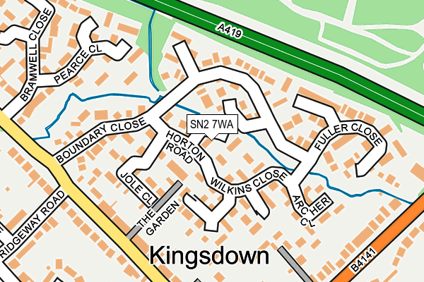 SN2 7WA map - OS OpenMap – Local (Ordnance Survey)