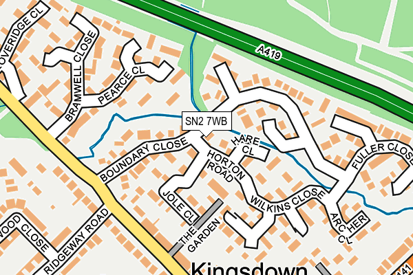 SN2 7WB map - OS OpenMap – Local (Ordnance Survey)