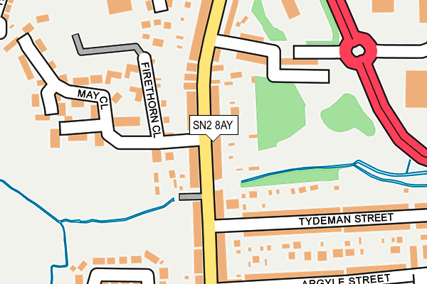 SN2 8AY map - OS OpenMap – Local (Ordnance Survey)