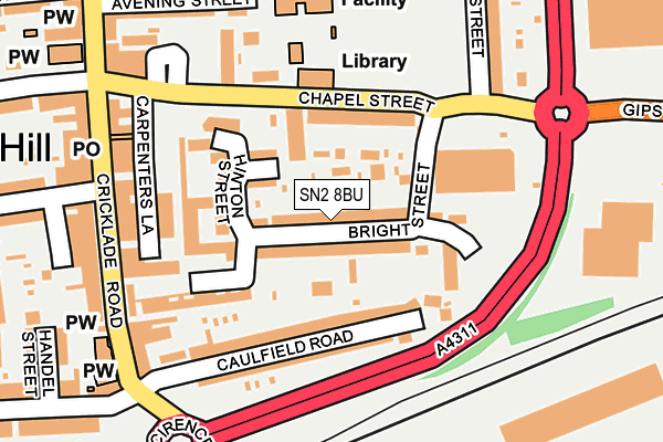 SN2 8BU map - OS OpenMap – Local (Ordnance Survey)