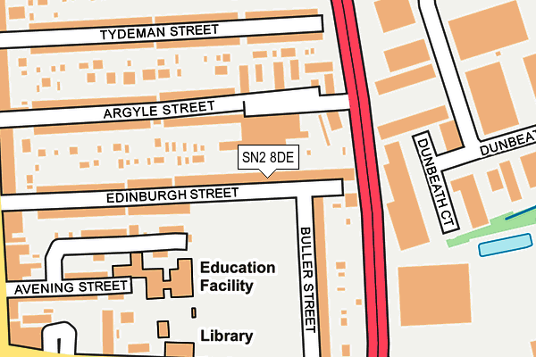 SN2 8DE map - OS OpenMap – Local (Ordnance Survey)