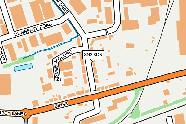 SN2 8DN map - OS OpenMap – Local (Ordnance Survey)