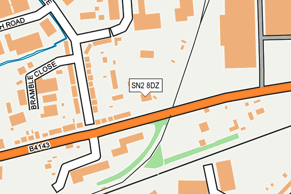 SN2 8DZ map - OS OpenMap – Local (Ordnance Survey)