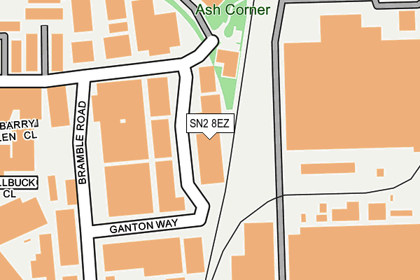 SN2 8EZ map - OS OpenMap – Local (Ordnance Survey)