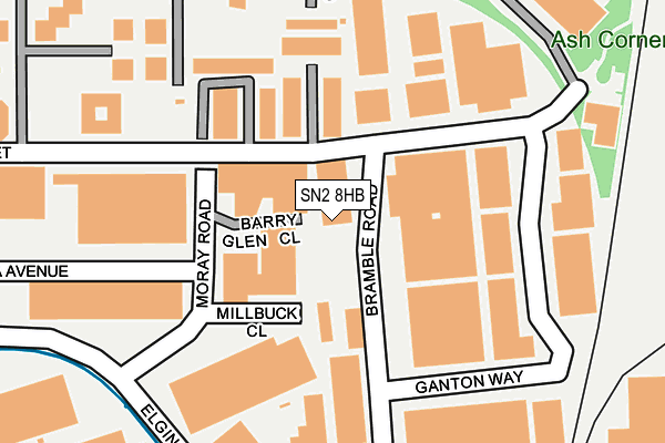 SN2 8HB map - OS OpenMap – Local (Ordnance Survey)