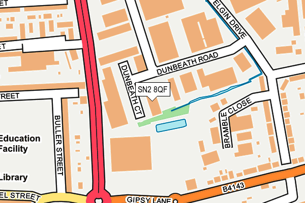 SN2 8QF map - OS OpenMap – Local (Ordnance Survey)