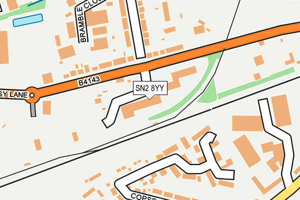 SN2 8YY map - OS OpenMap – Local (Ordnance Survey)
