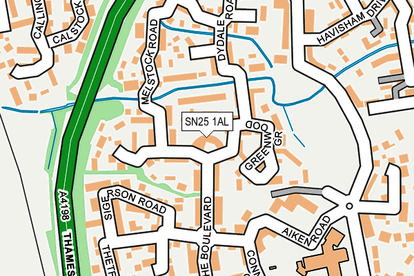 SN25 1AL map - OS OpenMap – Local (Ordnance Survey)