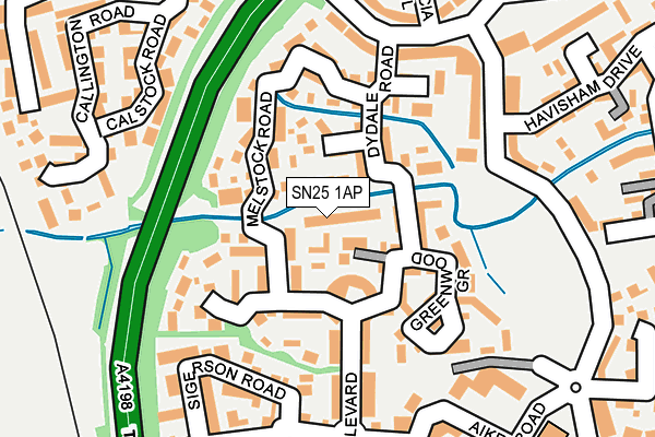 SN25 1AP map - OS OpenMap – Local (Ordnance Survey)