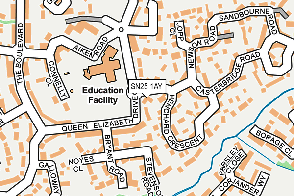 SN25 1AY map - OS OpenMap – Local (Ordnance Survey)