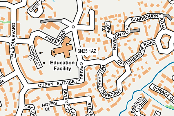 SN25 1AZ map - OS OpenMap – Local (Ordnance Survey)