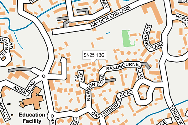 SN25 1BG map - OS OpenMap – Local (Ordnance Survey)