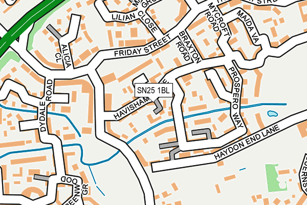 SN25 1BL map - OS OpenMap – Local (Ordnance Survey)